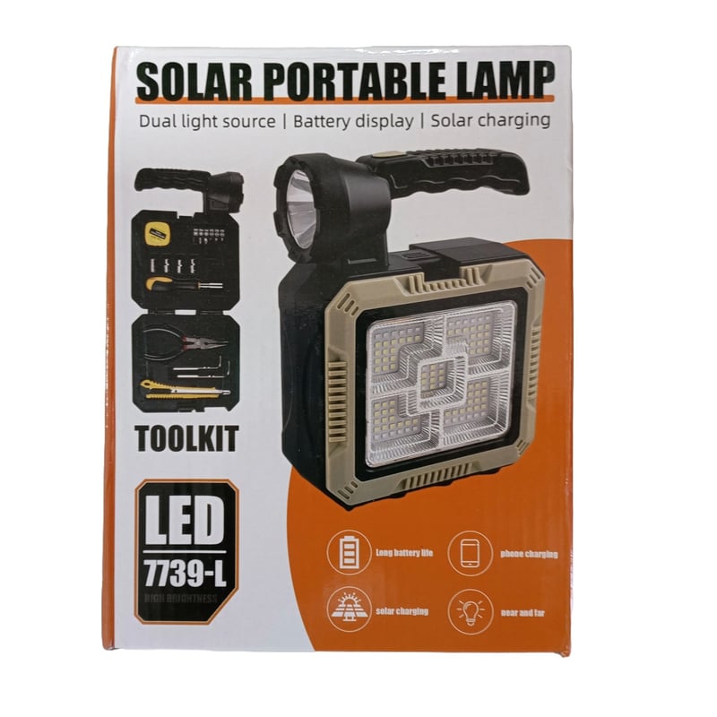 Linterna Carga Solar Kit Herramientas
