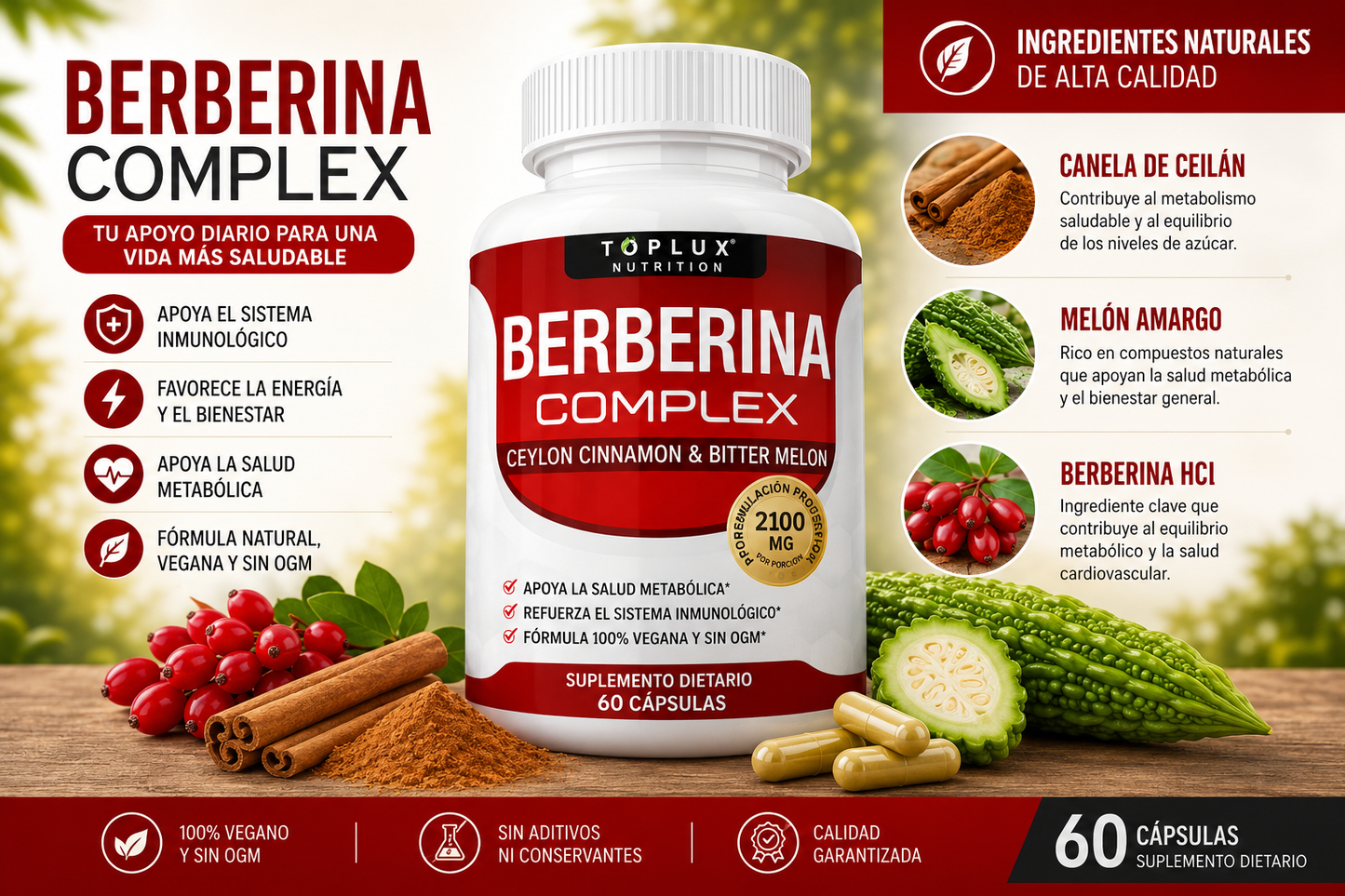 BERBERINA COMPLEX 60 CÁPSULAS